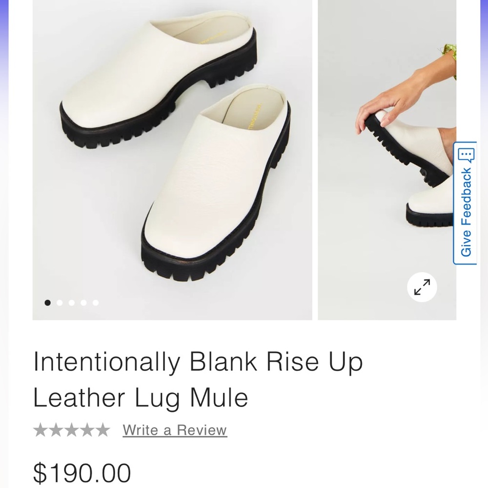 Intentionally Blank Rise Up Leather Lug Mule